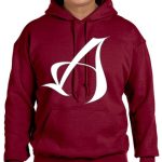 Maroon Hoodie w/ A