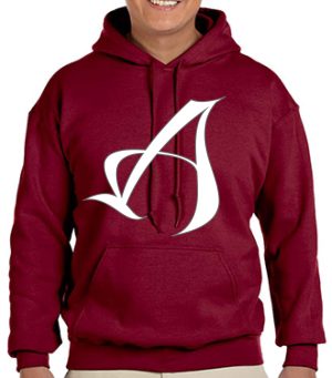 Maroon Hoodie w/ A